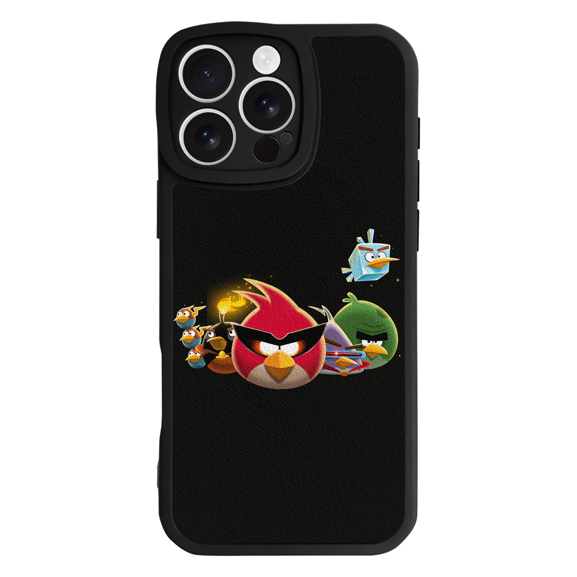 （画像用） Angry Birds アングリーバード 【iPhone 16シリーズ対応】シリコンスマホケース（レザー調） 材質：シリコン